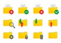 Folder icon set for file and documents. Vector illustration Royalty Free Stock Photo
